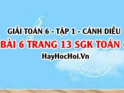 Giải bài 6 trang 13 Toán 6 Tập 1 SGK Cánh Diều
